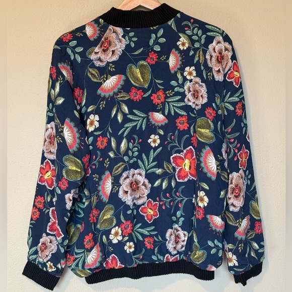 Rafaella D’Angelo Floral Front Zip Bomber Jacket Size Small - Picture 4 of 8